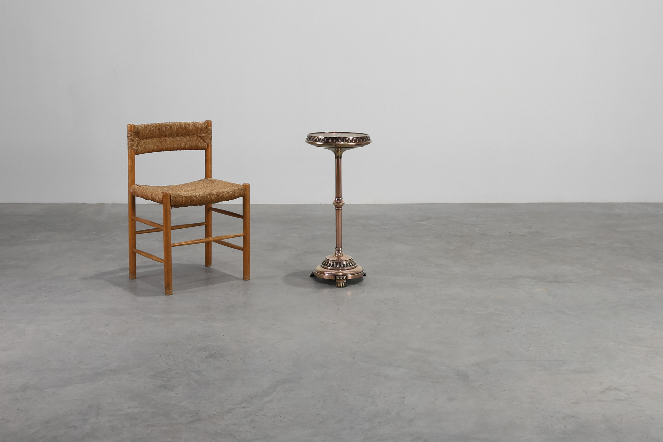 Art Deco Side Table by Daalderop in Red and Yellow Copper, The Netherlands 1900sthumbnail